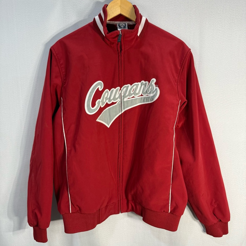 Cougars Collegiate Red Varsity Style Zip Jacket Men’s Medium